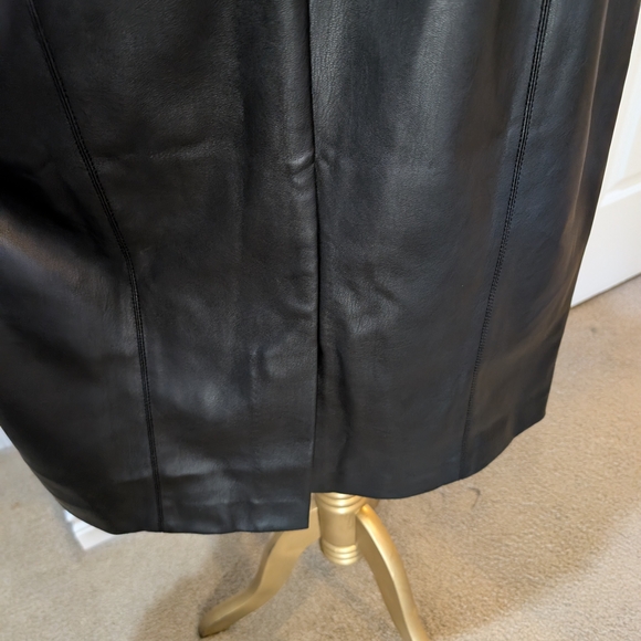 Ann Taylor NWT Black Leather Dress - Picture 7 of 10